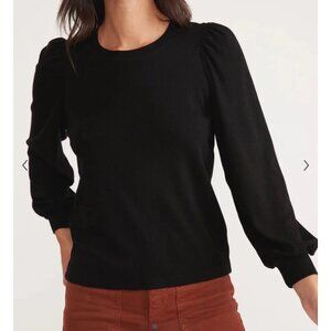 Marine Layer Lexi Rib Puff Sleeve Top Size M